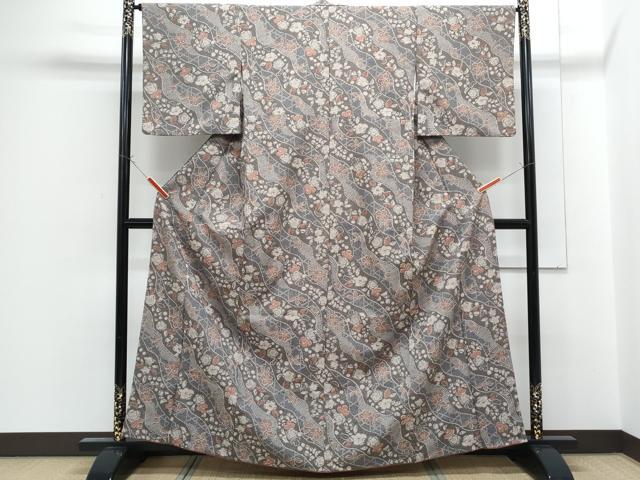 平和屋着物■小紋 道長花文 洗える着物 CABF1928th