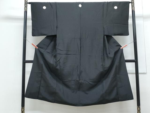 平和屋着物■男性 黒紋付 正絹 逸品 CABF1935th