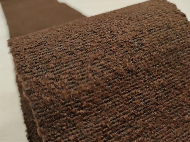 平和屋着物◎男性 角帯 紬地 黒鳶色 正絹 逸品 CABF2025qe