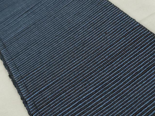 平和屋着物◎男性 両面 角帯 紬地 留紺色 正絹 逸品 CABF2039qe