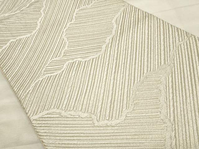 平和屋着物◎六通柄袋帯 霞斜線文 銀糸 正絹 逸品 CABF2089qe