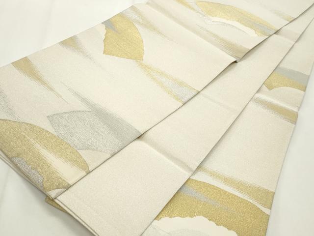 平和屋着物◎六通柄袋帯 綴れ 地紙文 金銀糸 正絹 逸品 未使用 CABF2181qe