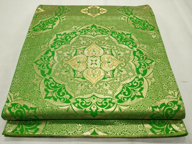 平和屋着物◎六通柄袋帯 宝繍 金糸 正絹 逸品 CABF2209qe