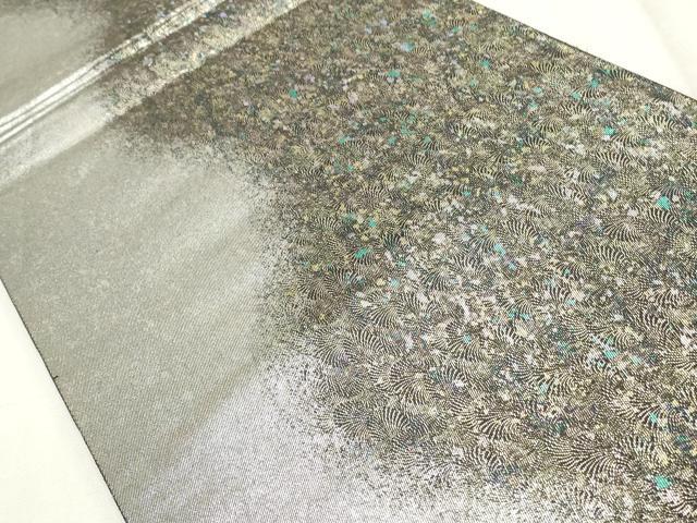 平和屋着物◎六通柄袋帯 草花文 金銀糸 引箔 正絹 逸品 CABF2324qe