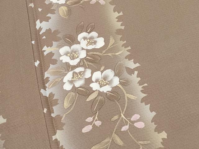 平和屋着物*夏物 訪問着 絽 手描き 枝花文 シルエット 正絹 逸品 CABF2442tx