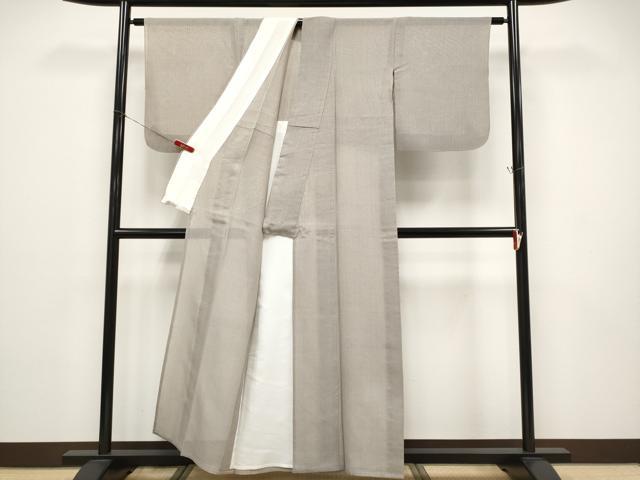 平和屋着物*夏物 訪問着 紗紬 片身替わり 格子 縞 正絹 逸品 CABF2450tx
