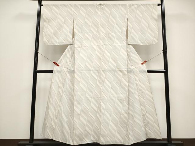 平和屋着物*夏物 紗紬 幾何学文様 正絹 逸品 CABF2451tx
