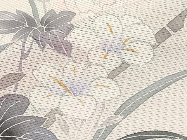 平和屋着物*夏物 訪問着 絽 刺繍 枝花文 銀彩 正絹 逸品 CABF2456tx