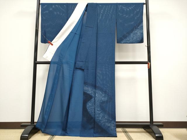 平和屋着物*夏物 訪問着 絽 墨流し文様 正絹 逸品 CABF2469tx