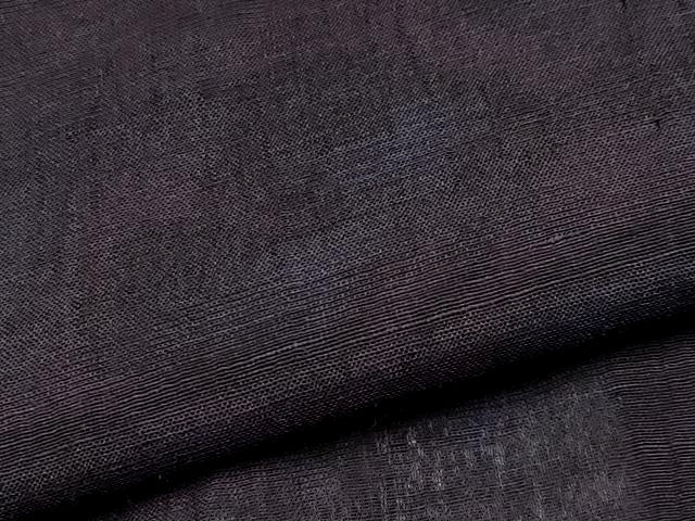 平和屋着物*夏物 紗紬 枝葉文 黒地 正絹 逸品 CABF2481tx