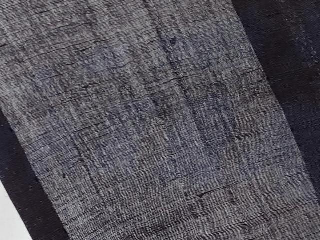 平和屋着物*夏物 紗紬 枝葉文 黒地 正絹 逸品 CABF2481tx