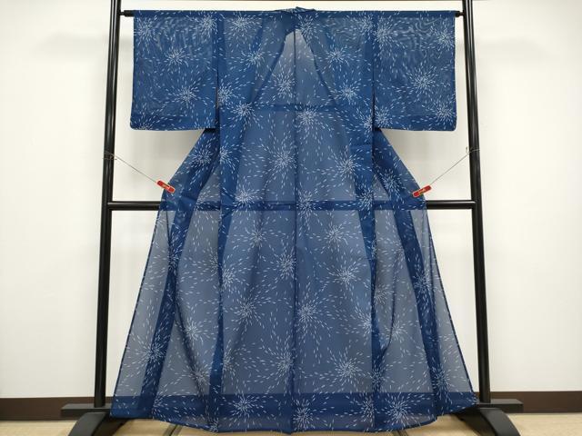 平和屋着物*夏物 小紋 絽 花火 洗える着物 未使用 CABF2486tx