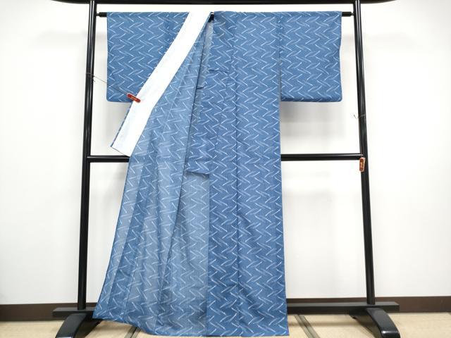 平和屋着物*夏物 小紋 紗 溢れ松葉 洗える着物 CABF2488tx