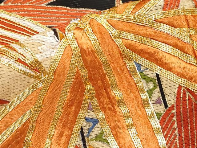 平和屋着物*夏物 黒留袖 絽 駒刺繍 笹竹文 金彩 洗える着物 CABF2510tx