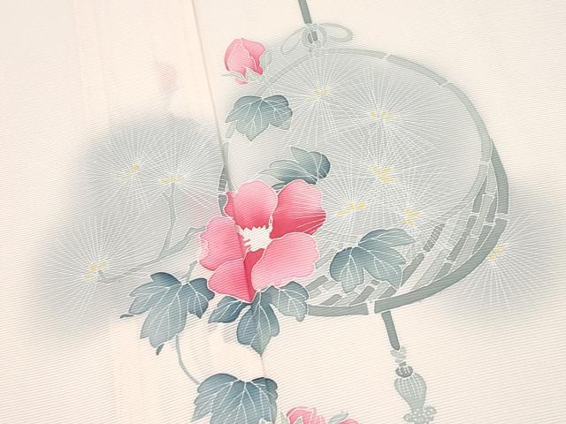 平和屋着物*夏物 訪問着 絽 蔦の葉花文 暈し染め 正絹 逸品 CABF2512tx