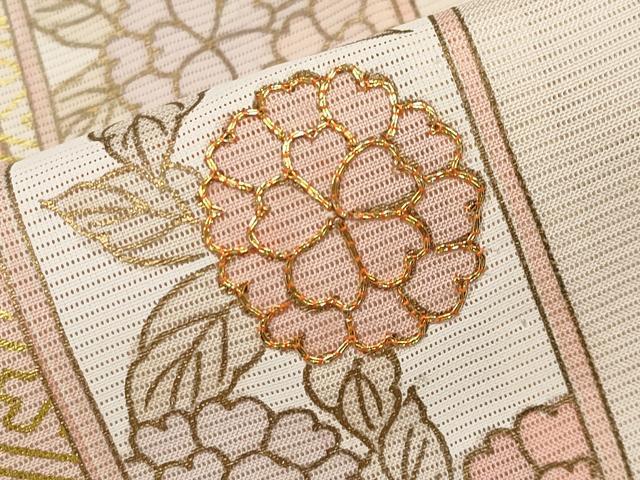 平和屋着物*夏物 訪問着 絽 駒刺繍 短冊花文 金彩 正絹 逸品 CABF2519tx