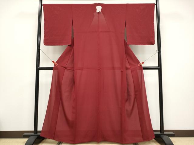 平和屋着物*夏物 色無地 絽 紅海老茶色 正絹 逸品 未使用 CABF2520tx