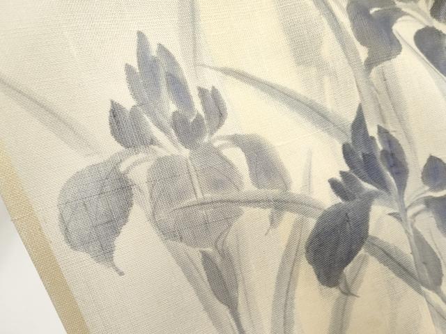 平和屋着物*夏物 訪問着 紗紬 作家物 手描き 杜若 正絹 逸品 CABF2521tx