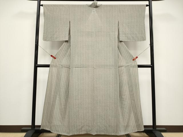 平和屋着物*夏物 小紋 絽縮緬 枝葉間道 正絹 逸品 未使用 CABF2533tx
