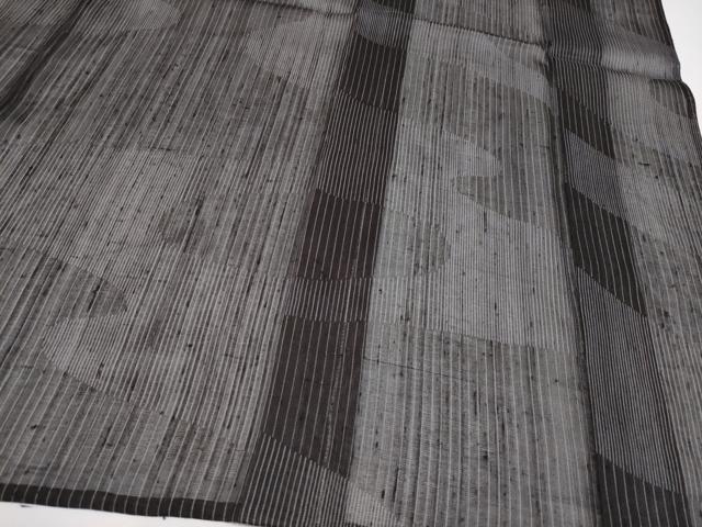 平和屋着物*夏物 生紬 流水文 黒地 正絹 逸品 CABF2610tx