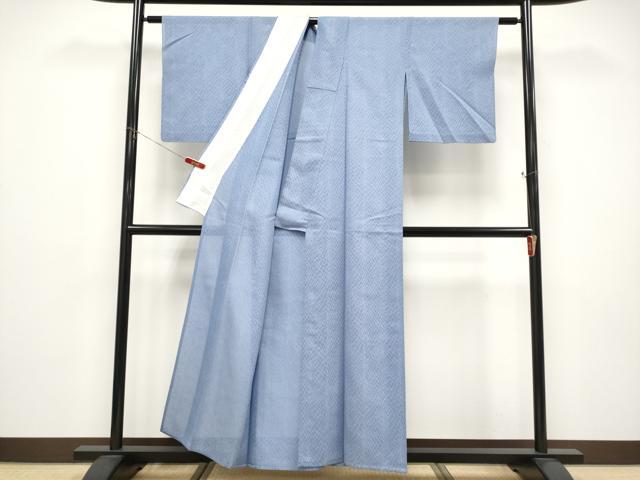 平和屋着物*夏物 色無地 草木紋紗 藤色 正絹 逸品 CABF2622tx