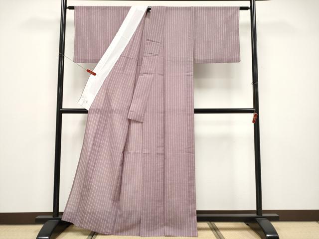 平和屋着物*夏物 洗える最高級着物 <英>はなぶさ謹製 小紋 紗 縞 CABF2630tx