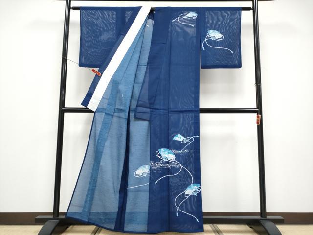 平和屋着物*夏物 訪問着 絽 扇面花文 洗える着物 CABF2635tx