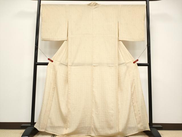 平和屋着物*夏物 小紋 絽 吉祥間道 洗える着物 CABF2637tx