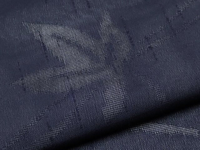 平和屋着物*夏物 紗紬 色無地 竜田川紋紗 濃紺地 正絹 逸品 未使用 CABF2642tx