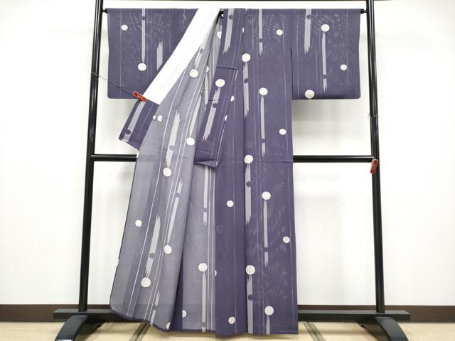 平和屋着物*夏物 小紋 絽 草花丸文 正絹 逸品 CABF2657tx