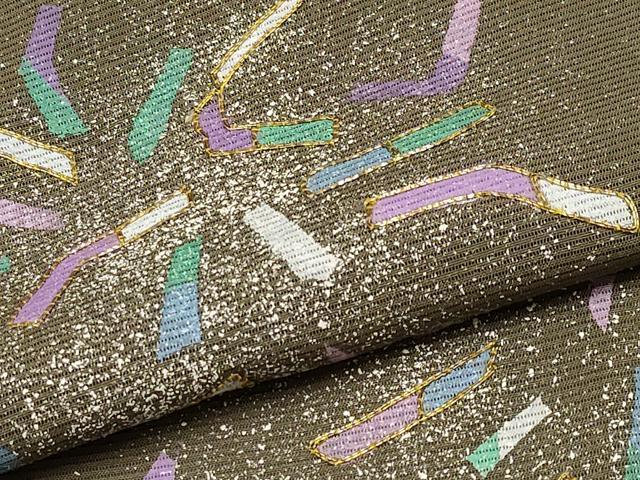 平和屋着物*夏物 訪問着 絽 駒刺繍 抽象文 金彩 正絹 逸品 CABF2690tx
