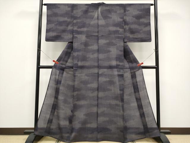 平和屋着物*夏物 小紋 紗 雲取り文 交織 CABF2694tx