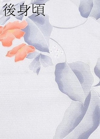 平和屋着物*夏物 小紋 絽 枝花文 洗える着物 CABF2696tx