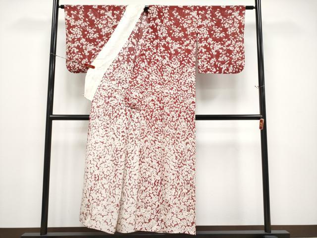 平和屋着物*夏物 訪問着 絽 枝花文 伊と幸 反端付き 正絹 逸品 CABF2705tx