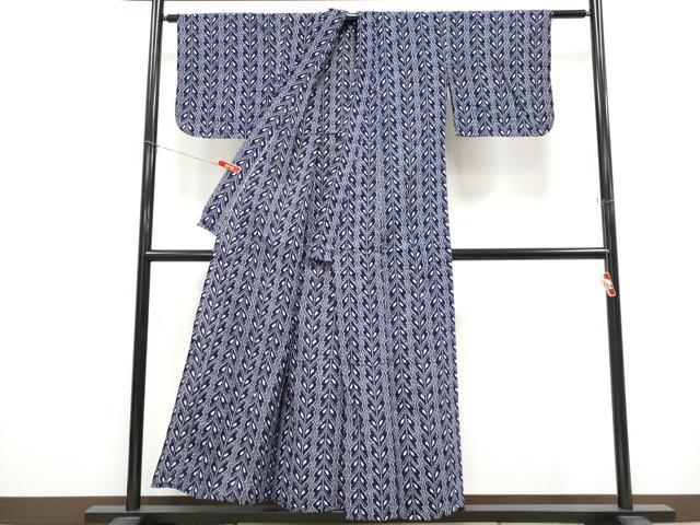 平和屋着物∴夏物 浴衣 枝葉間道 リップル生地 綿 逸品 CABF2712tx