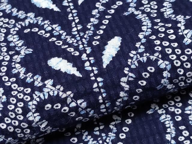 平和屋着物∴夏物 浴衣 枝葉間道 リップル生地 綿 逸品 CABF2712tx