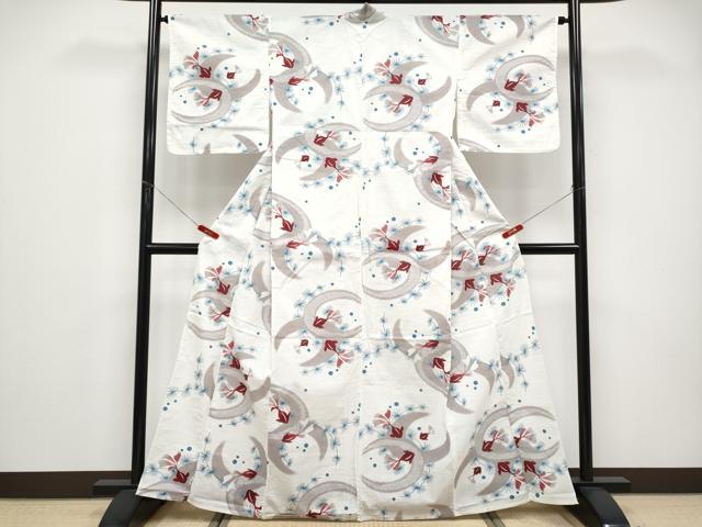 平和屋着物∴夏物 浴衣 金魚 綿 逸品 CABF2741tx