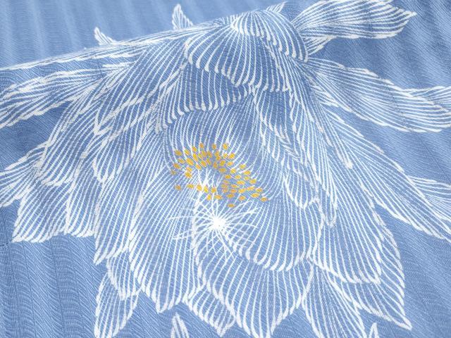 平和屋着物∴夏物 こむさでもーど・COMME CA DU MODE 浴衣 舞花文 日本製 綿 逸品 CABF2742tx