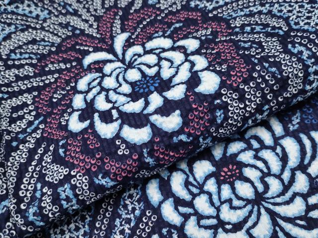 平和屋着物∴夏物 浴衣 乱菊 リップル生地 綿 逸品 CABF2743tx