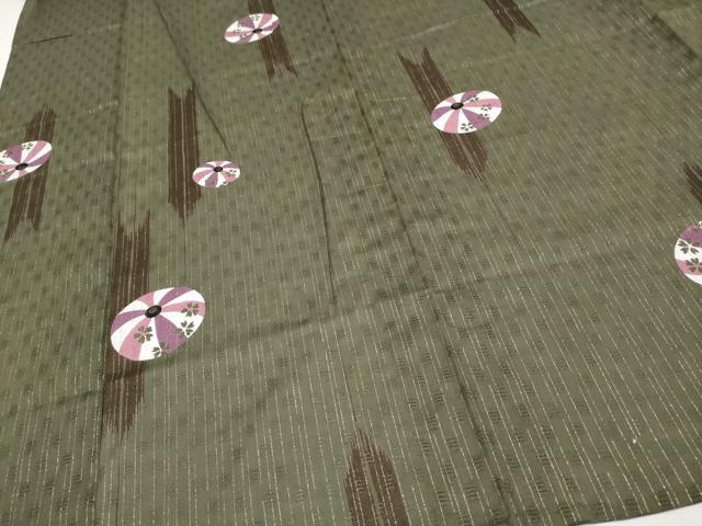 平和屋着物∴夏物 浴衣 番傘 綿 逸品 未使用 CABF2763tx