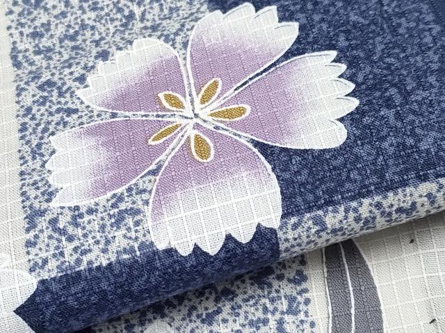 平和屋着物∴夏物 浴衣 綿紅梅 舞花文 綿 逸品 CABF2769tx