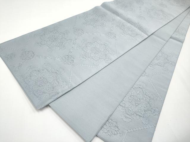 平和屋着物●爪掻き本綴れ 全通柄袋帯 正倉院花文 霞色 正絹 逸品 CABF2784tx