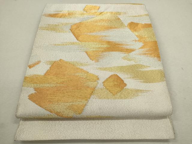 平和屋着物◎綴れ 太鼓柄袋帯 破れ色紙文 金銀糸 正絹 逸品 CABF2829ze