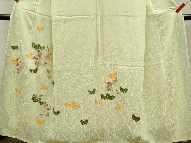 平和屋着物■訪問着 刺繍 花籠文 金糸 正絹 逸品 未使用 CABF2881ze