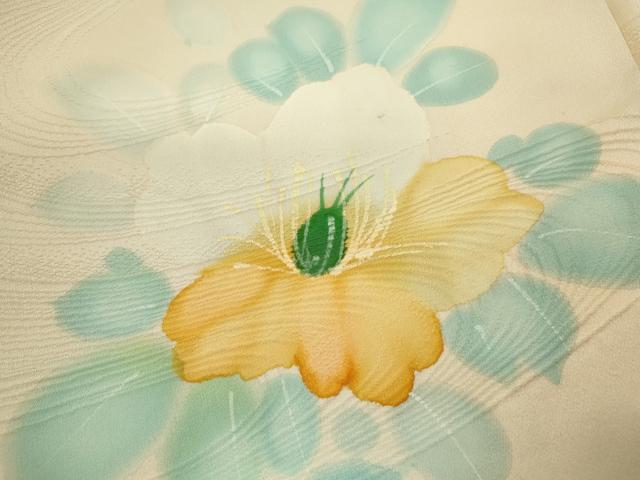 平和屋着物■訪問着 手描き 草花文 暈し染め 正絹 逸品 CABF2892ze