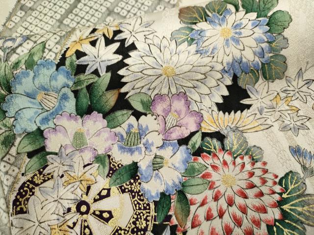 平和屋着物■豪華振袖 花車文 金彩 正絹 逸品 CABF2895ze