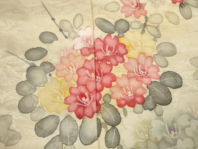 平和屋着物■訪問着 手描き 枝花文 やまと謹製 正絹 逸品 CABF2943ze