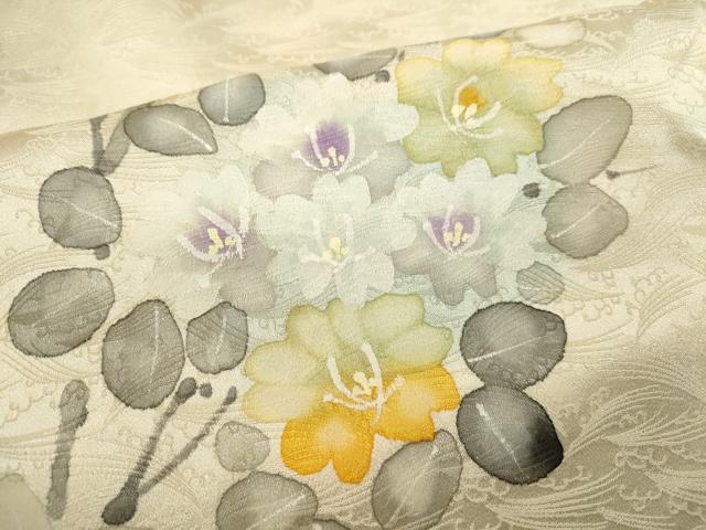 平和屋着物■訪問着 手描き 枝花文 やまと謹製 正絹 逸品 CABF2943ze