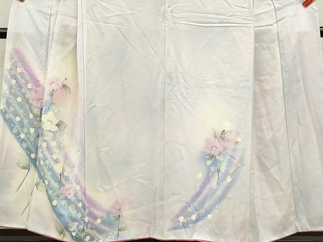 平和屋着物■訪問着 手描き 枝花文 暈し染め 正絹 逸品 CABF2957ze