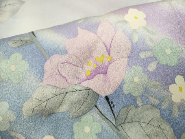 平和屋着物■訪問着 手描き 枝花文 暈し染め 正絹 逸品 CABF2957ze